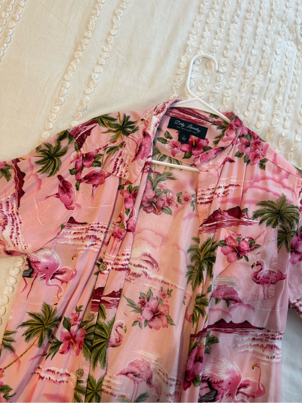 Dirty Laundry Pink Floral Hawaiian Shirt